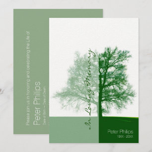 Invitation Green Tree 2 Celebration of Life Memorial Service