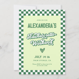 Invitation Green Tropical Bachelorette Week-end