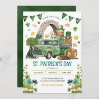Green Truck St. Patricks Day Leprechaun Gnomes