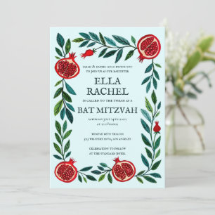Invitation Grenade personnalisée B'nai Bat Bar Mitzvah QR Cod