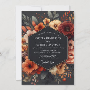 Invitation Grenat Dutch Master Floraison Mariage