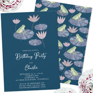 Invitation Grenouille dans une soirée Anniversaire de enfant