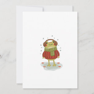 Invitation Grenouille de l'hiver Cottagecore en pull tricoté
