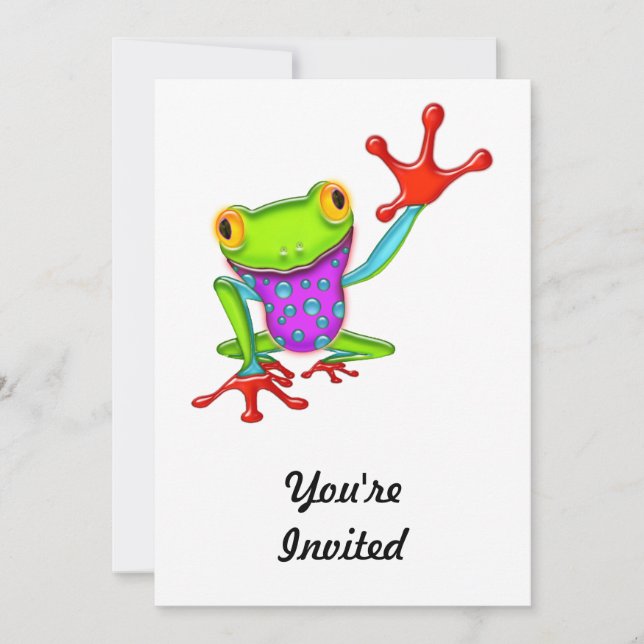 Invitation Grenouille de ondulation de dard de poison (Devant)