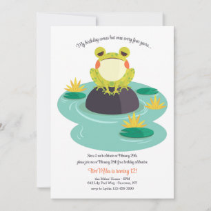 Invitation Grenouille sur Lily Pad