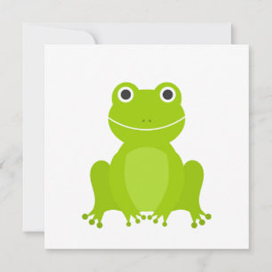 Invitation Grenouille verte mignonne