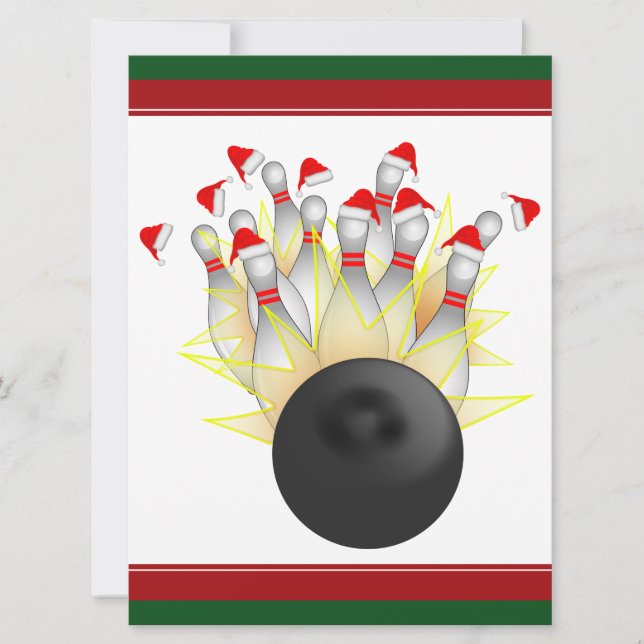 Invitation Grève du bowling de Noël (Devant)