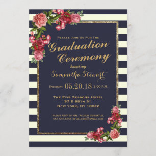 Invitation Grèves de la marine Rose et cérémonie de remise de