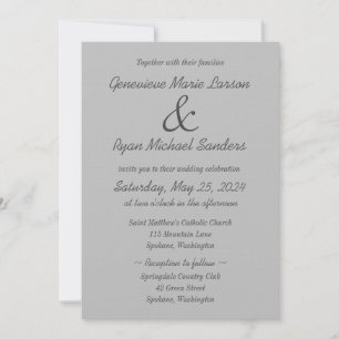 Invitation Grey Élégante