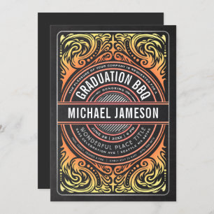 Invitation Gril et feu d'invitations de partie de BBQ