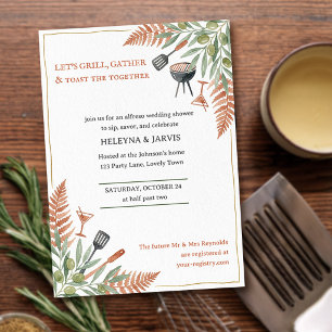 Invitation Gril Rassembler Toast Martini Mariage Lancement