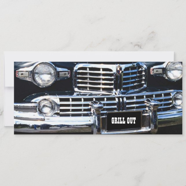INVITATION GRILL OUT PARTY CLASSIC AUTO MONTRE L'INVITATION D (Devant)