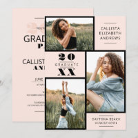 Grille photo minimale rose moderne