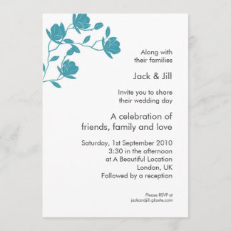 Invitation Grimpez Haut (turquoise sur blanc) 5x7