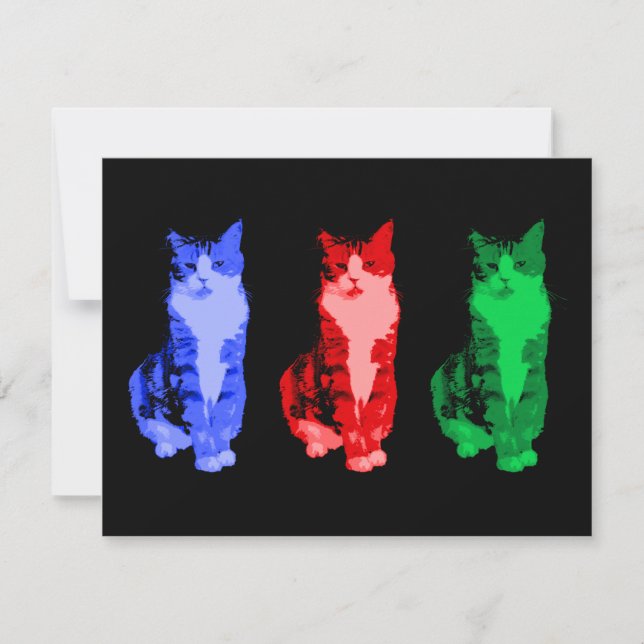 Invitation grincheuse de bruit de chat (Devant)