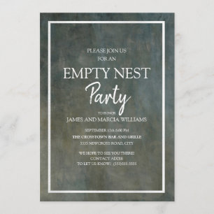 Invitation Gris et argent Texturé look vierge Nest Party