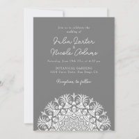 Gris fumé argenté poussiéreux Mariage abstrait Man