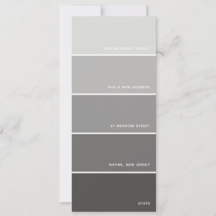 Invitation Gris Paint Swatch Nouvelle adresse