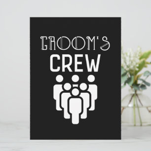Invitation Groom's Crew Groomsmen Bachelor Party