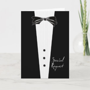Invitation Groomsman de Cravate noire