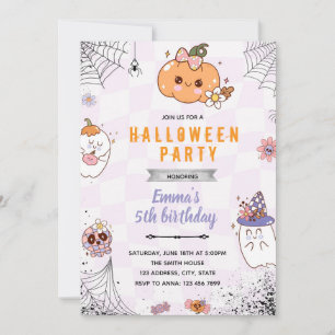 Invitation groovy à une fête d'Halloween
