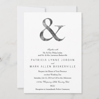 Invitation Gros Caslon Moyen Black Lettrpress Grain