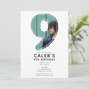 Invitation Grosse photo numéro 9 Neuvième fête d'anniversaire