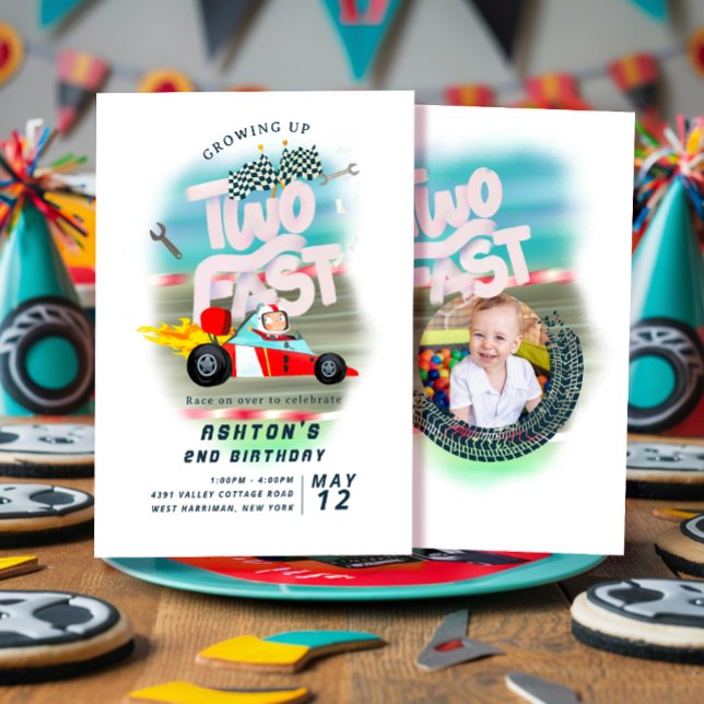 Invitation Grossissant jusqu'à jeûne 2e fête d'anniversaire (Créateur téléchargé)