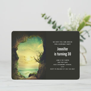 Invitation Grotte surplombant la mer Pittoresque Photo Annive