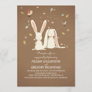 Invitation groupe de fiançailles de lapin