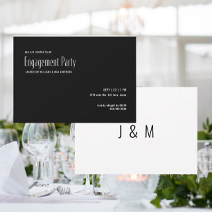 Invitation Groupe d'engagement B/W ultra moderne