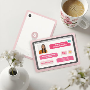 Invitation Groupe en ligne Conversation vidéo Tablet Texte Pa