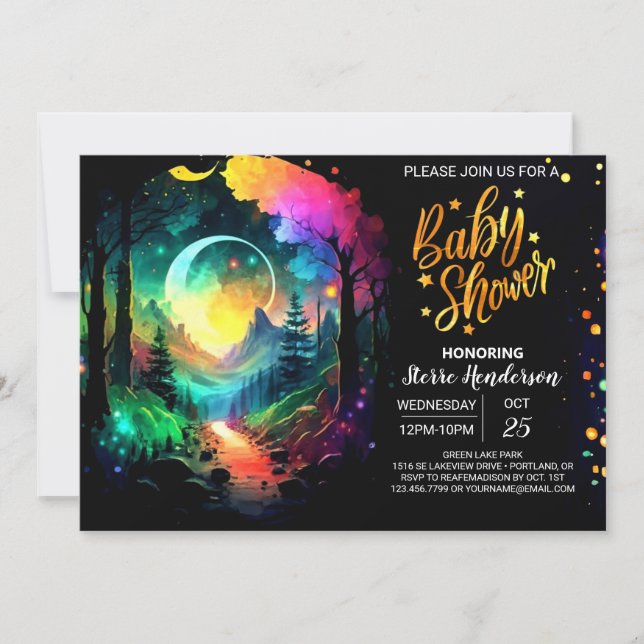 Invitation Grove Timberland dans le Baby shower des bois (Devant)