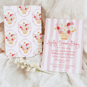 Invitation Grown local Whimsical Baby girl douche