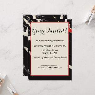 Invitation Grues volantes : Japonais Bird Kimono Art