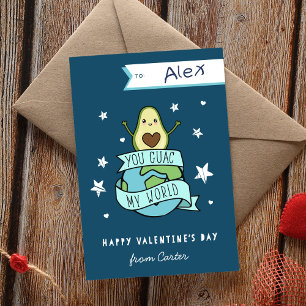 Invitation Guac My World Classroom Valentines Day Card