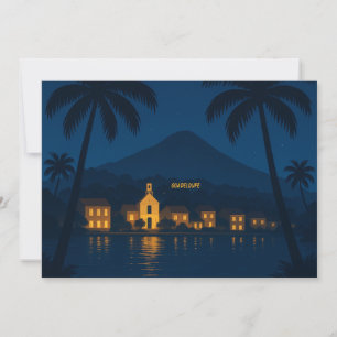 Invitation Guadeloupe 971 – Tropical Night Illustration