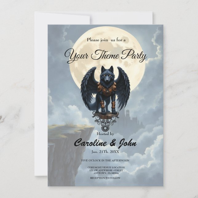 Invitation Guardian of the Moon – The Black Winged Wolf. (Devant)