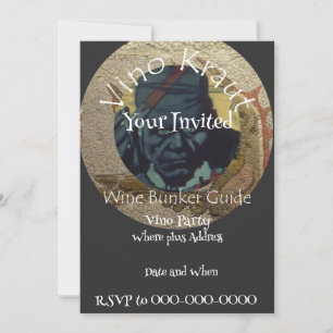 Invitation Guide de fête au vin Vino Vin Bunker