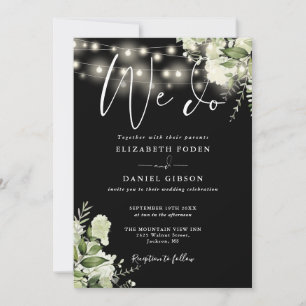 Invitation Guirlande de lumières florales tout-en-un pour mar