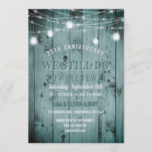 Invitation Guirlande Lumineuse Pot en Verre Rustique Renouvel