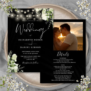 Invitation Guirlande Lumineuse Tout En Un Pour Mariage Photo