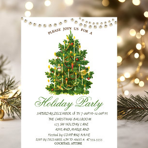 Invitation Guirlande lumineuse vintage pour sapin de Noël pou