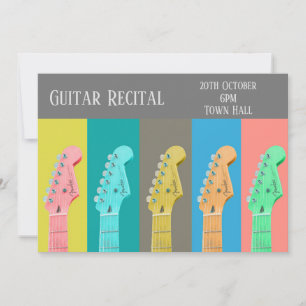 Invitation Guitar Considérant moderne pastel performance élég