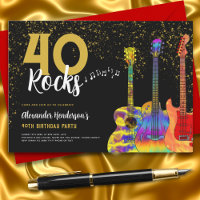 Guitare 40e anniversaire de la Parties scintillant