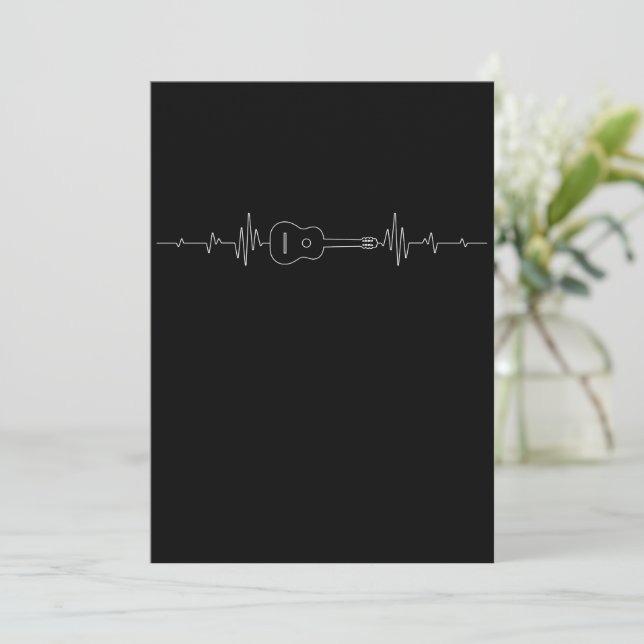 Invitation Guitare acoustique Bande de musique Heartbeat Musi (Debout devant)