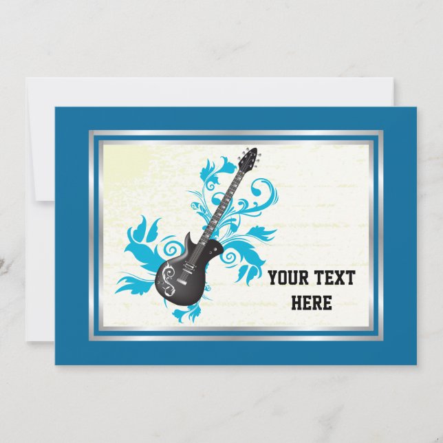 Invitation Guitare électrique musique personnalisée (Devant)