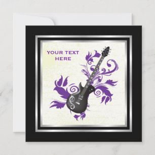 Invitation Guitare électrique sur produits personnalisés de f