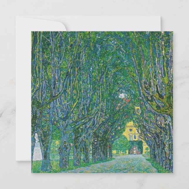 Invitation Gustav Klimt - Avenue dans le parc Schloss Kammer (Devant)