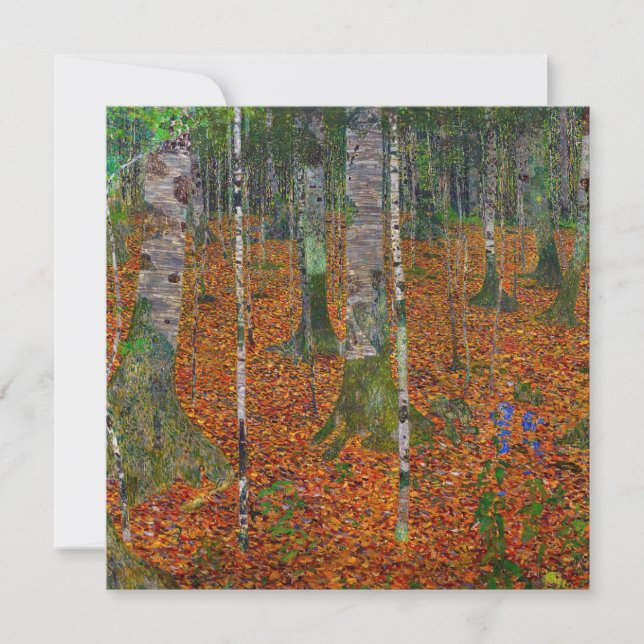 Invitation Gustav Klimt - Bois de bouleau (Devant)